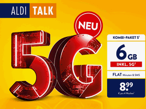 Zum Beitrag: ALDI TALK mit 5G-Tarifen seit dem 11.7.2023 − als erster Prepaid-Discounter