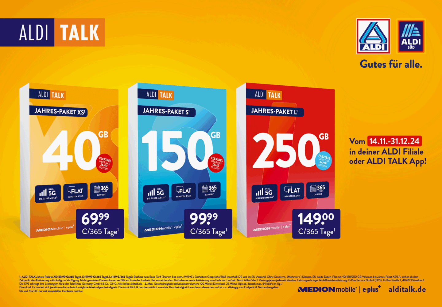 ALDI TALK Jahrespakete im Winter 2024 ALDI TALK Jahrespakete im Winter 2024