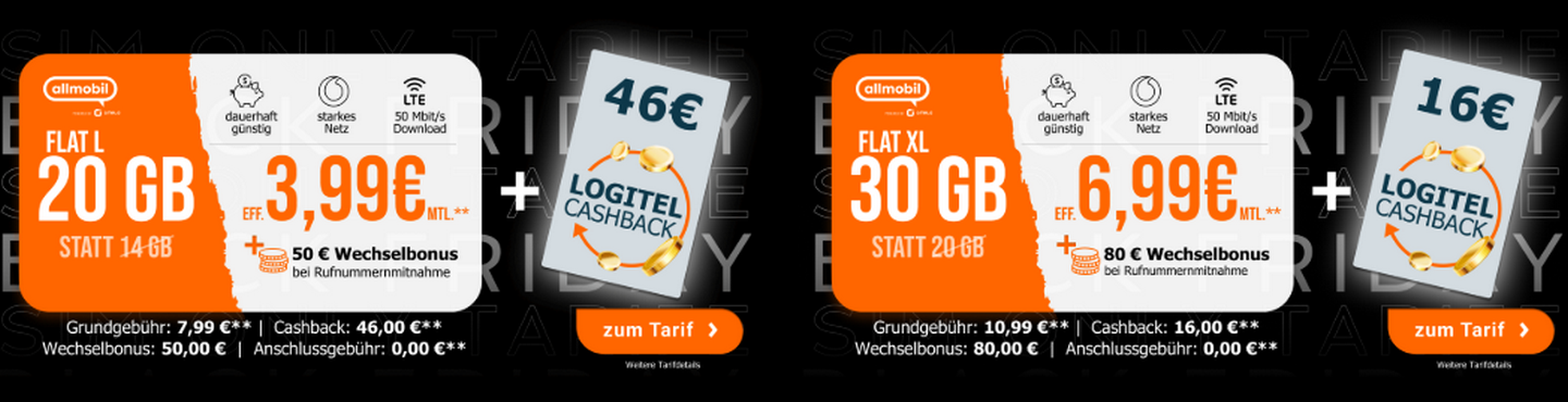 allmobil Black Friday 2024 Aktion mit Cashback