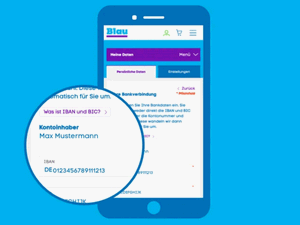 Blau Lastschrift-Bonus