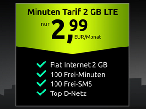 Zum Beitrag: crash Minutentarif 2 GB für 2,99 € im Monat (Telekom-Netz) – bis max. 28.3.2024, 14:30 Uhr