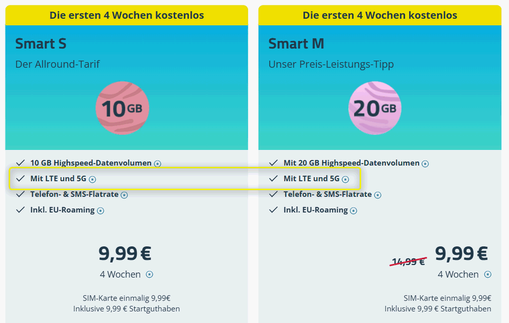 FONIC Prepaid-Tarife mit 5G FONIC Prepaid-Tarife mit 5G