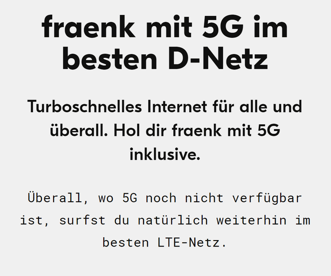 Der Countdown auf der Website verrät es: fraenk mit 5G-Tarifen ab 13. Februar 2024 Der Countdown auf der Website verrät es: fraenk mit 5G-Tarifen ab 13. Februar 2024
