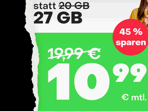 Zum Beitrag: handyvertrag.de Allnet-Flat Aktion: 17 GB für 7,99 € / 27 GB für 10,99 € im Monat
