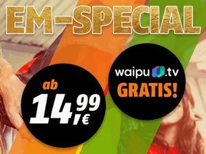 Zum Beitrag: Klarmobil: Allnet-Flats inkl. 24 Monate waipu.tv ab 14,99 € im Monat (EM-Aktion)