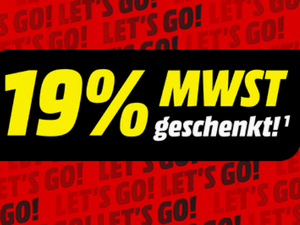 Zum Beitrag: MediaMarkt: 19% Mehrwertsteuer geschenkt Aktion bis 28.10.2024, 6:59 Uhr − Tarifwelt mit Extra-Reduzierungen?