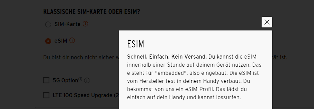 otelo stellt im Bestellprozess die Auswahl von 3-in-1-SIM-Karte und eSIM zur Verfügung otelo stellt im Bestellprozess die Auswahl von 3-in-1-SIM-Karte und eSIM zur Verfügung