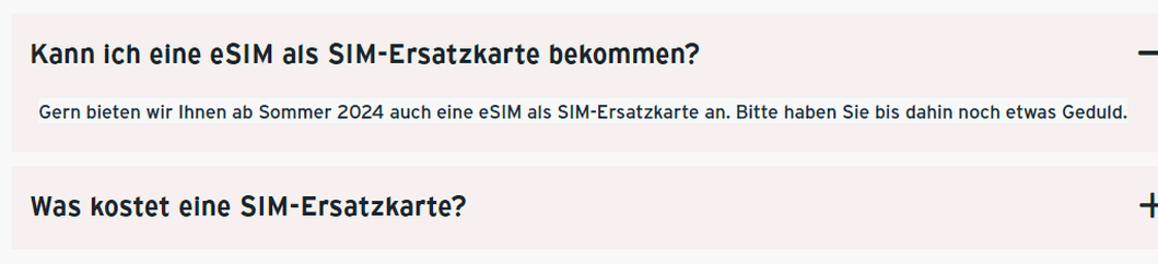 Die eSIM bei Tchibo MOBIL soll erst im Sommer 2024 eingeführt werden Die eSIM bei Tchibo MOBIL soll erst im Sommer 2024 eingeführt werden