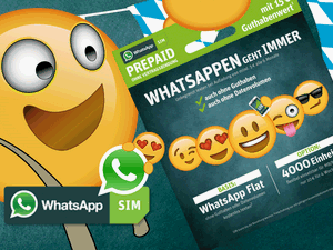 Zum Beitrag: Prepaid-Karte mit spezieller WhatsApp-Flat: »WhatsAppen geht immer«
